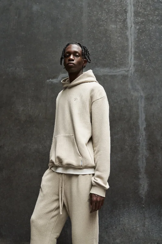 Tailored Elegance LAUNDERED CLASSICS HOODIE - BEIGE