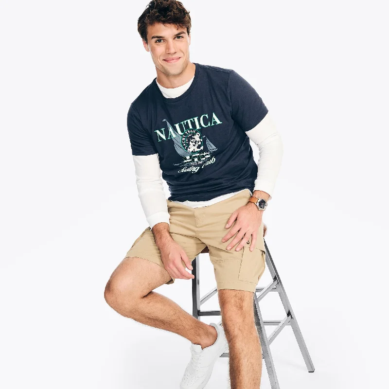 Cozy Fitwear Nautica Mens Sailing Club Graphic T-Shirt