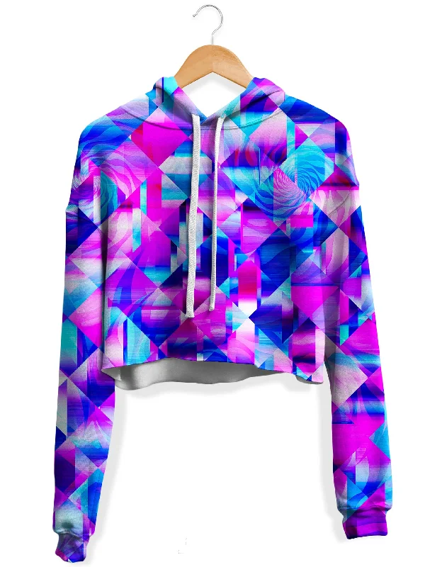 Minimalist Fit Blossom Trippy Fleece Crop Hoodie