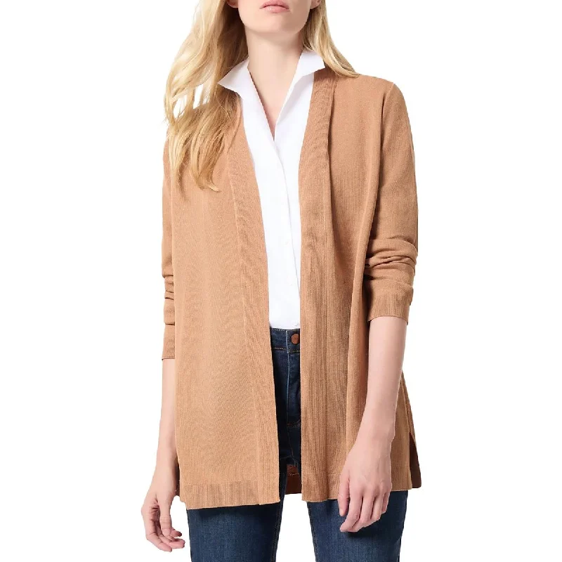 Urban Essentials Jones New York Womens   Open Front Three Quarter Sleeve Cardigan Sweater