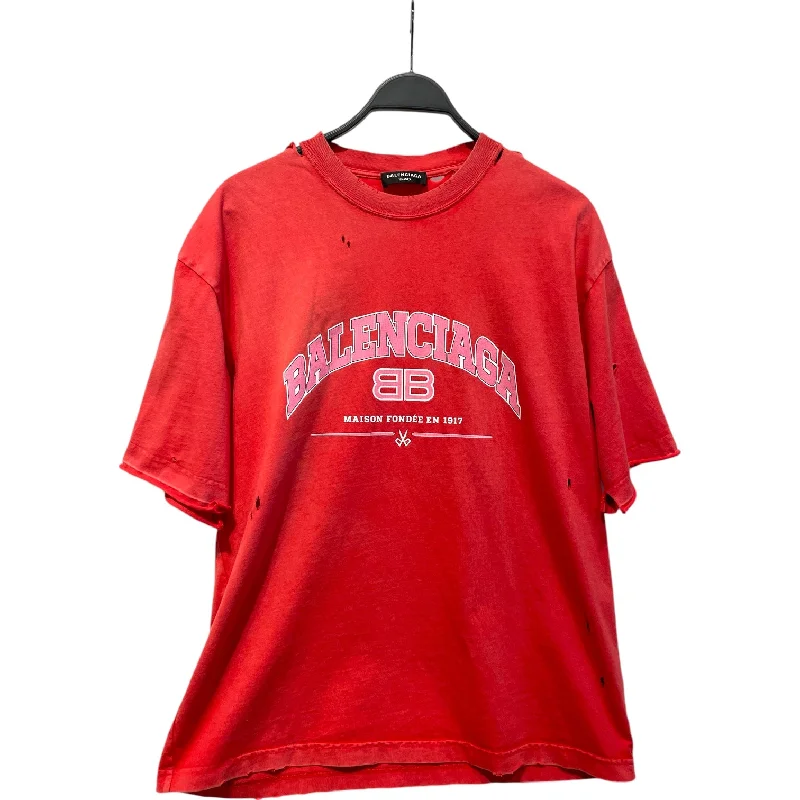 Sporty Fit Look BALENCIAGA/T-Shirt/M/Cotton/RED/MAISON FONDEE EN 1917