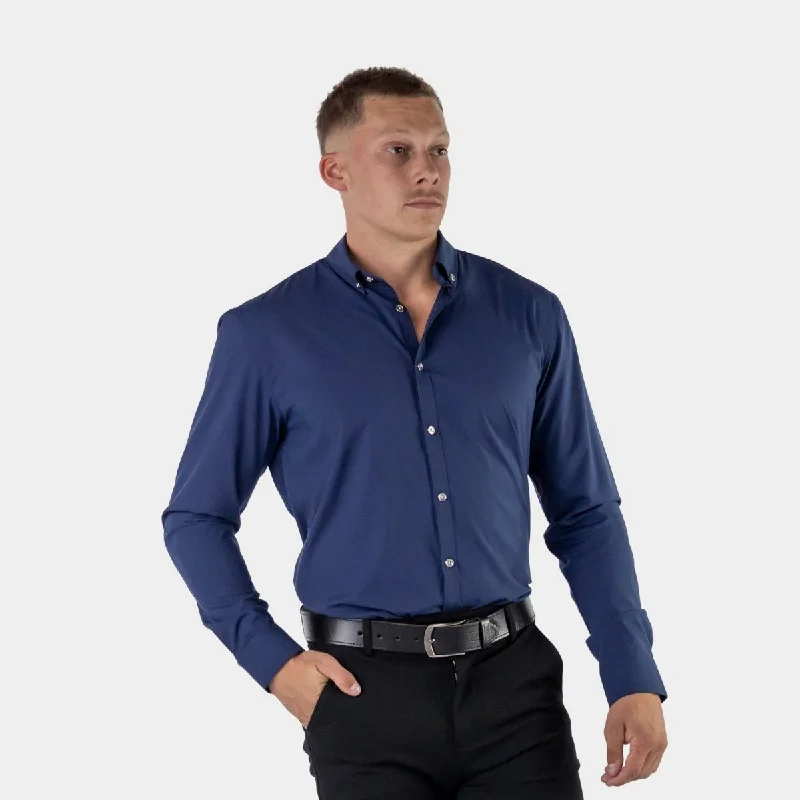 Weekend Fit Look Return Sale - Mint Performance Shirt - Navy & Silver