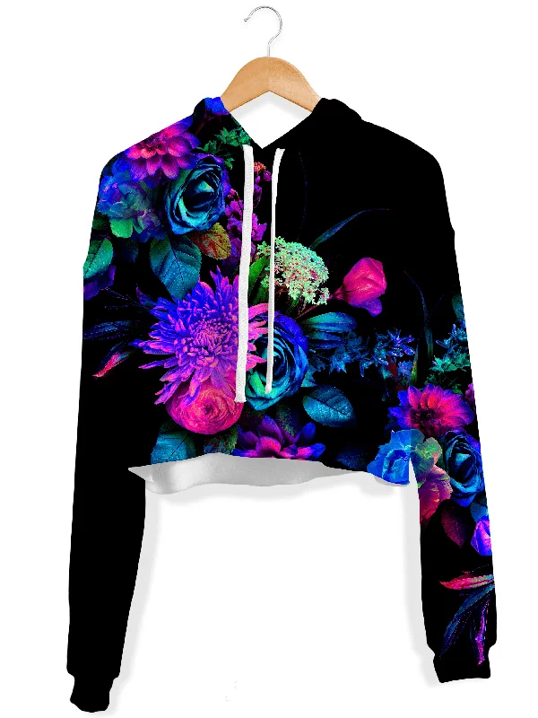 Weekend Rugged Darkest Bloom Fleece Crop Hoodie