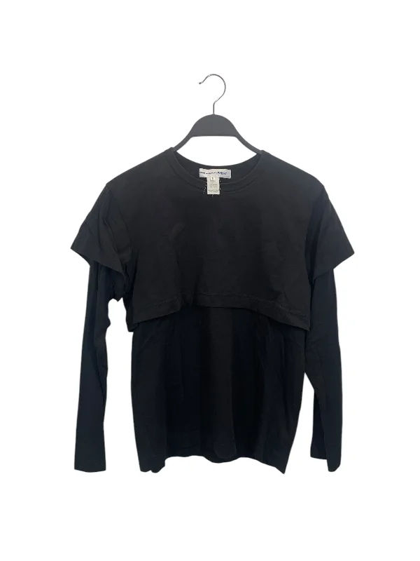 Sporty Modern COMME des GARCONS SHIRT/LS T-Shirt/M/Cotton/BLK/DOUBLE SHIRT | LS AND SHORT