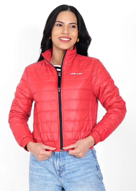 Weekend Sporty JUMP USA Women Frost Defense Red Quilted Jacket