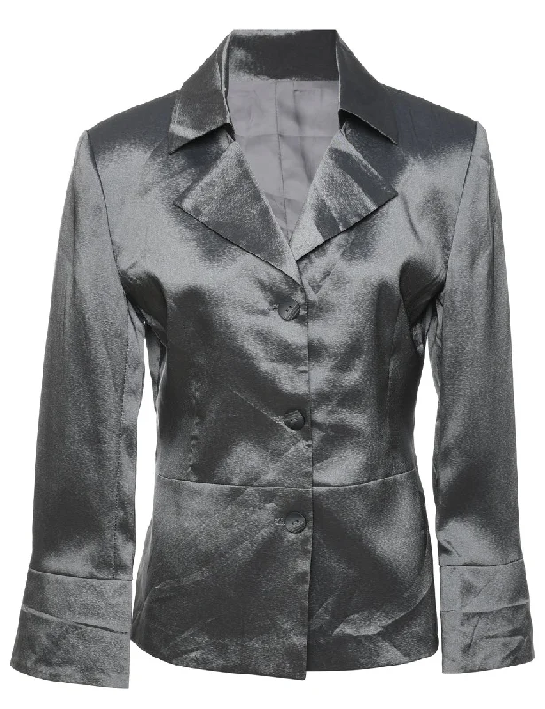 Rugged Classics Silver Metallic Evening Jacket - M