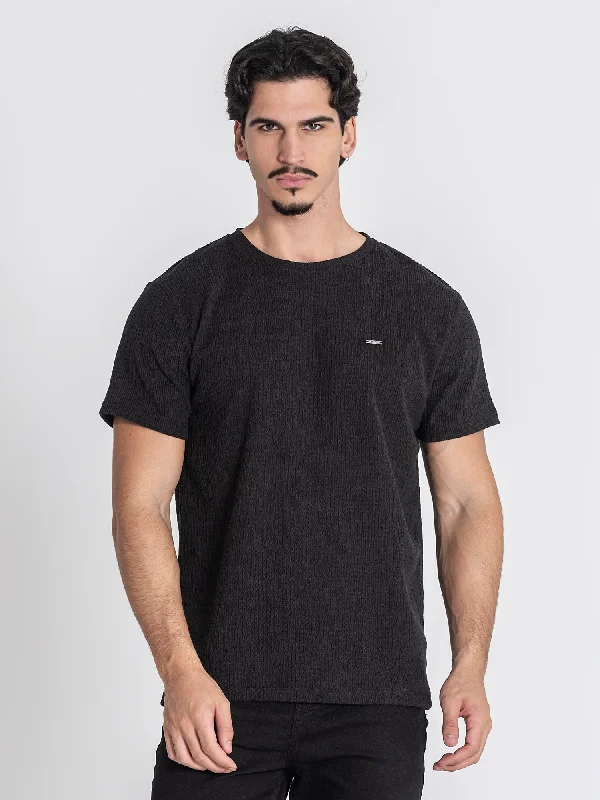 Weekend Rugged Black Texture Tee