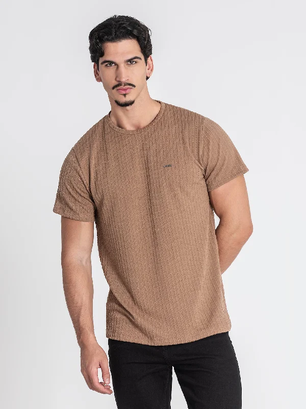 Simplified Fitwear Camel Braid Tee