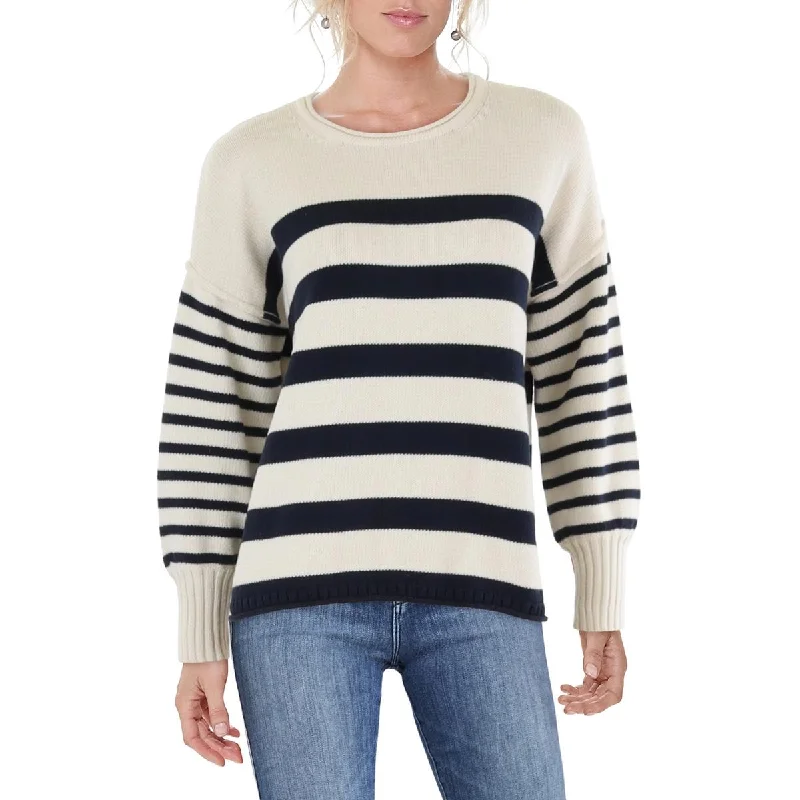 Earthy Fit Madewell Womens Cotton Striped Pullover Sweater