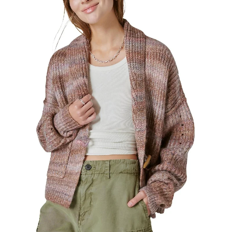 Bold Outerwear Lucky Brand Womens   Striped Casual Wear Cardigan Sweater