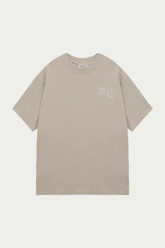 Tailored Sportwear DISPLAY USE ONLY RELAXED T-SHIRT - BEIGE