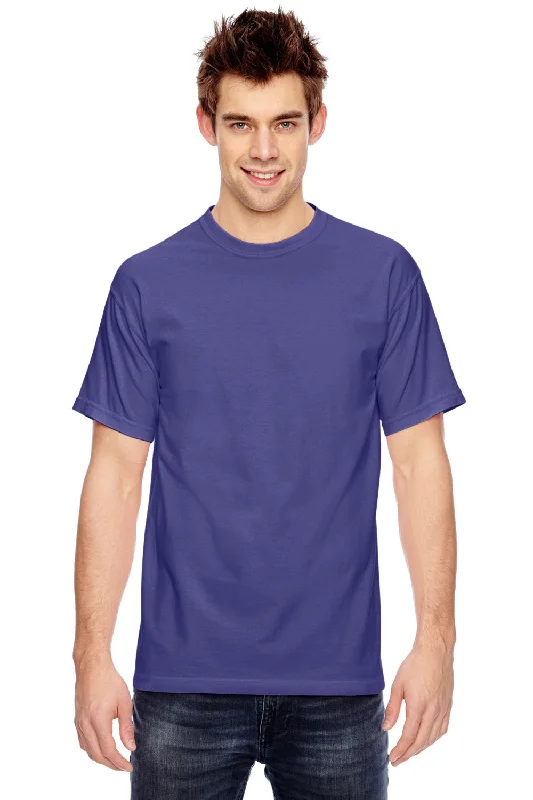 Retro Sportwear Comfort Colors Mens Short Sleeve Crewneck T-Shirt - Grape Purple