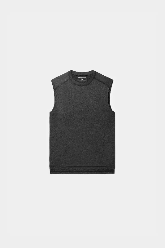 Sporty Street Look Athletic Regular Fit Tank Jet Black