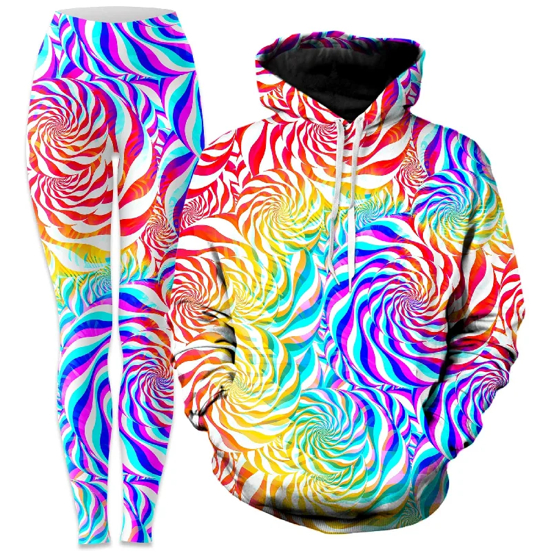 Sophisticated Tailoring PLUR Rainbow Hoodie and Leggings Combo