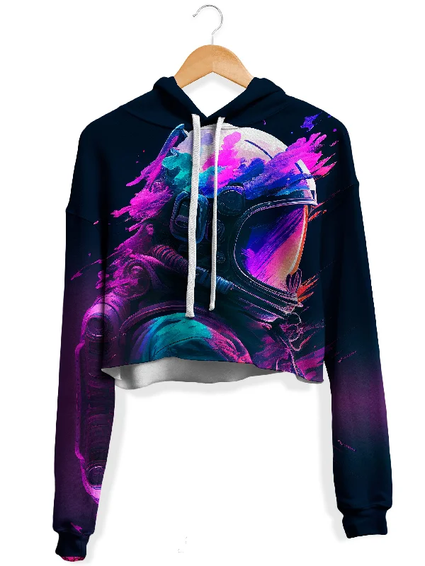 Sophisticated Fit Look Lightyears Away Fleece Crop Hoodie