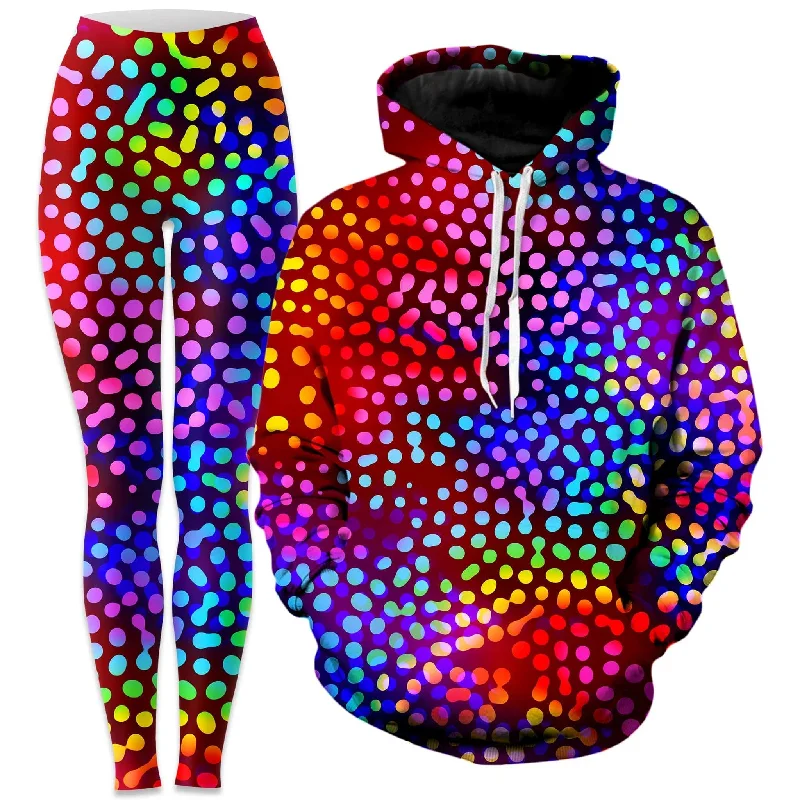 Casual Rugged Solar Dots Hoodie and Leggings Combo