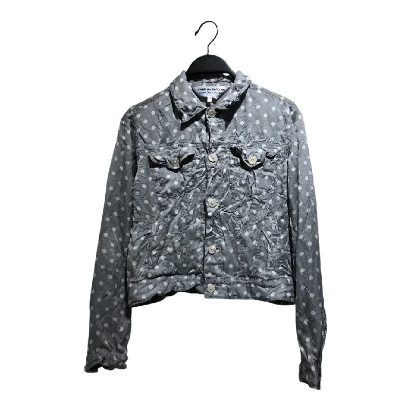 Sleek Monochrome Look COMME des GARCONS/Blouse/L/Polka dot/Silk/GRY/