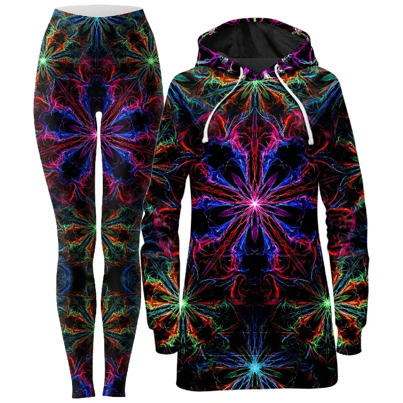 Elevated Fitwear Man Trip Hoodie Dress and Leggings Combo