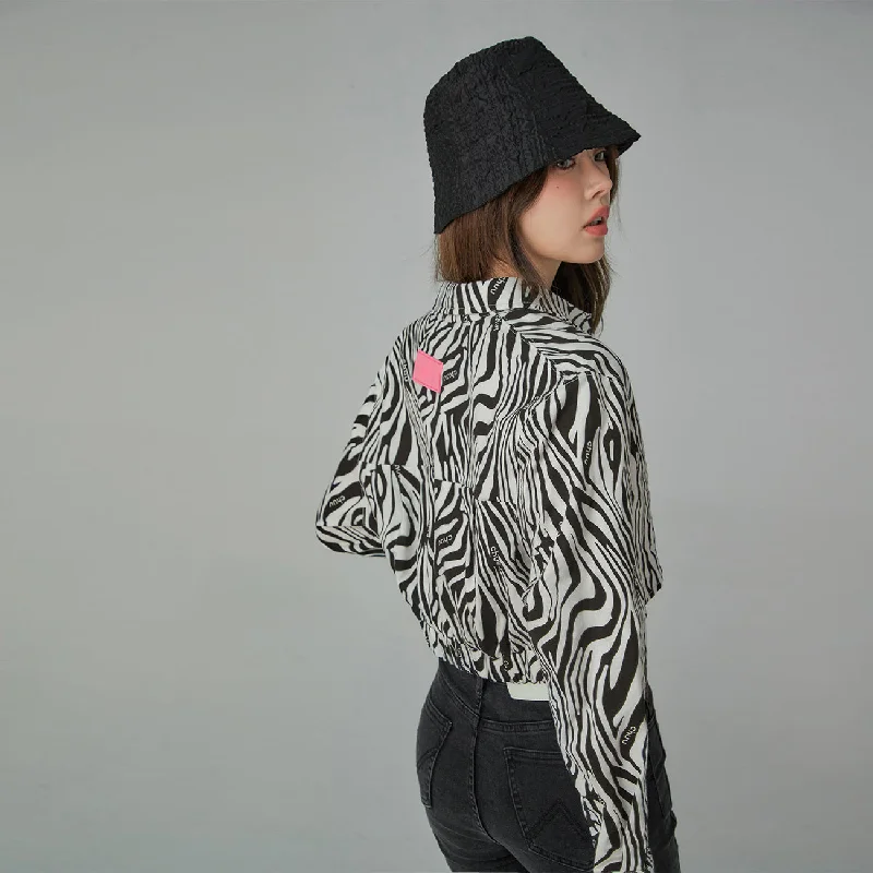 Cozy Street Style Chic Zebra Cropped Shirt