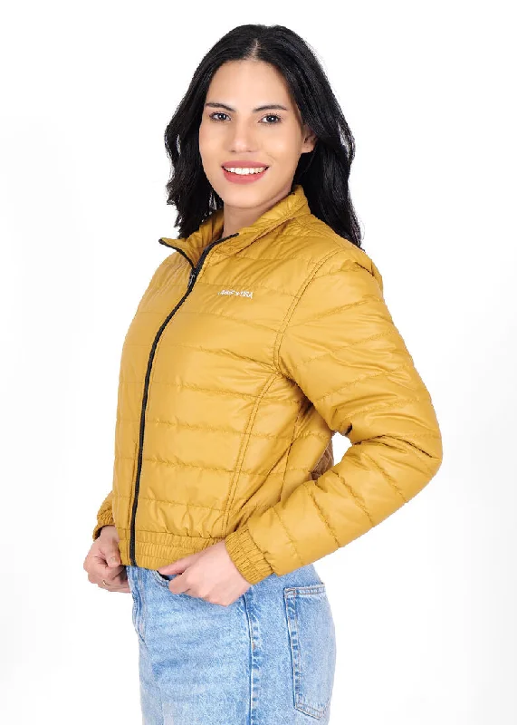 Minimalist Fit JUMP USA Women Frost Defense Mustard Quilted Jacket