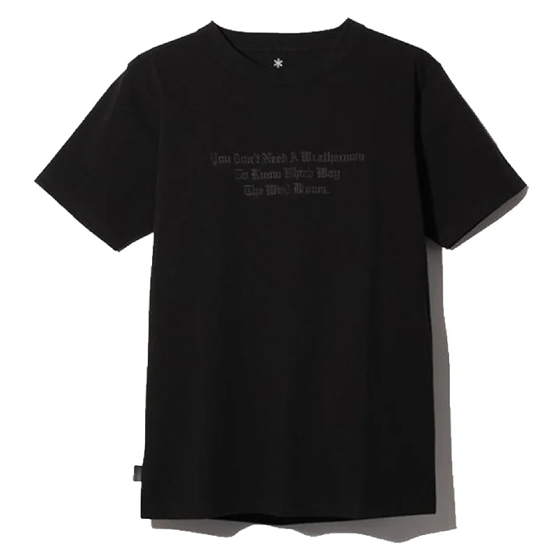 Weekend Rugged Snow Peak Typographical T-Shirt 4 Black