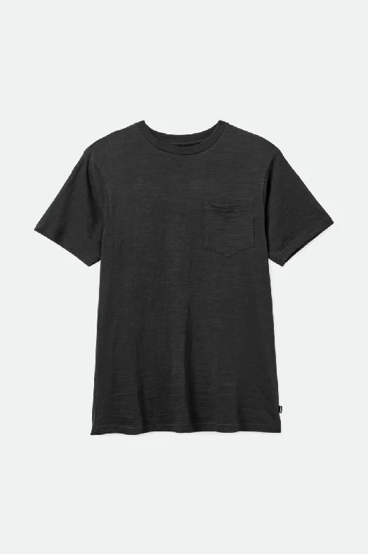 Elevated Outerwear Basic Slub S/S Pocket Tee - Black