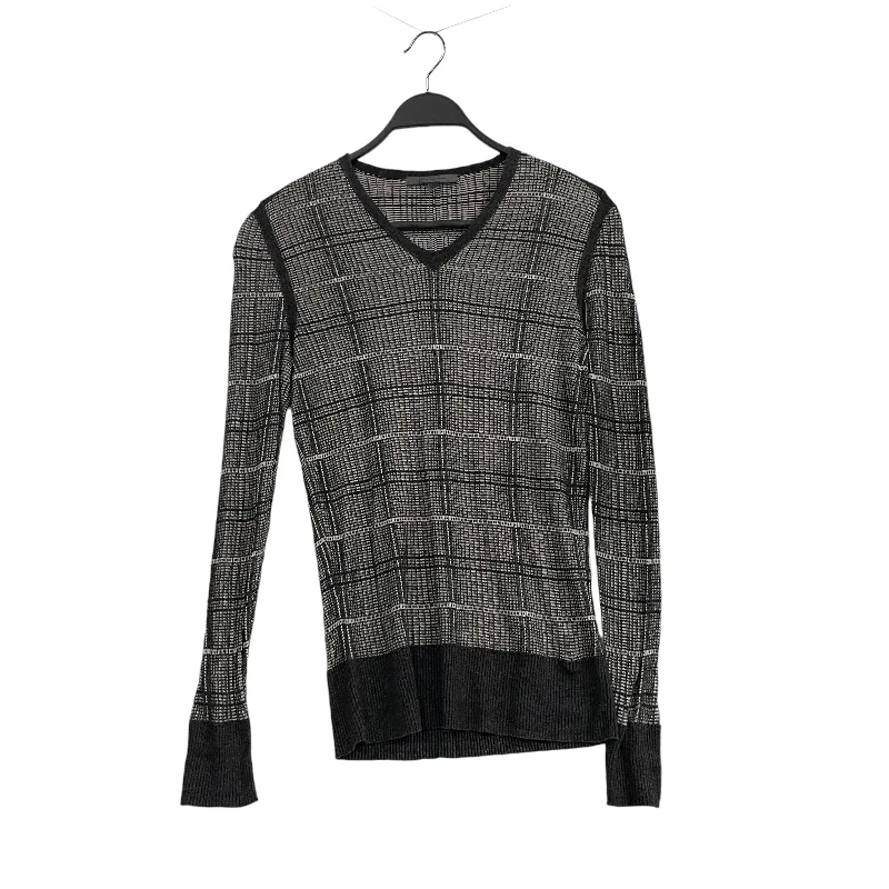 Chic Fitwear john varvatos/LS T-Shirt/M/Cotton/GRY/Plaid/