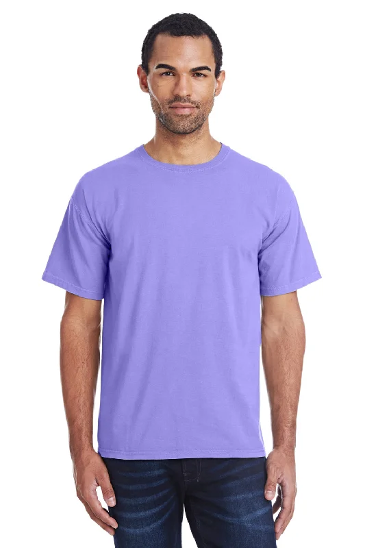 Minimalist Fit Look ComfortWash By Hanes Mens Short Sleeve Crewneck T-Shirt - Lavender Purple