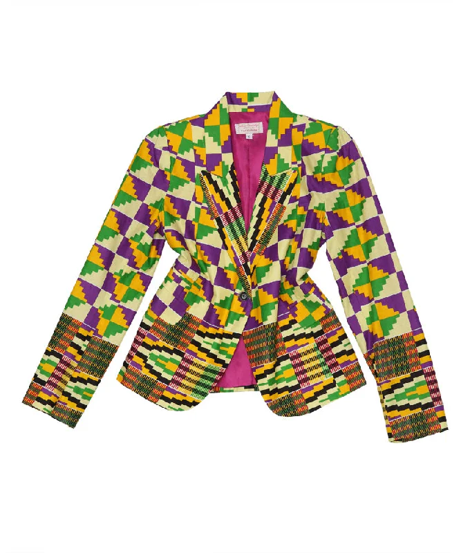 Smart Patterns Blaze in Yellow Kente