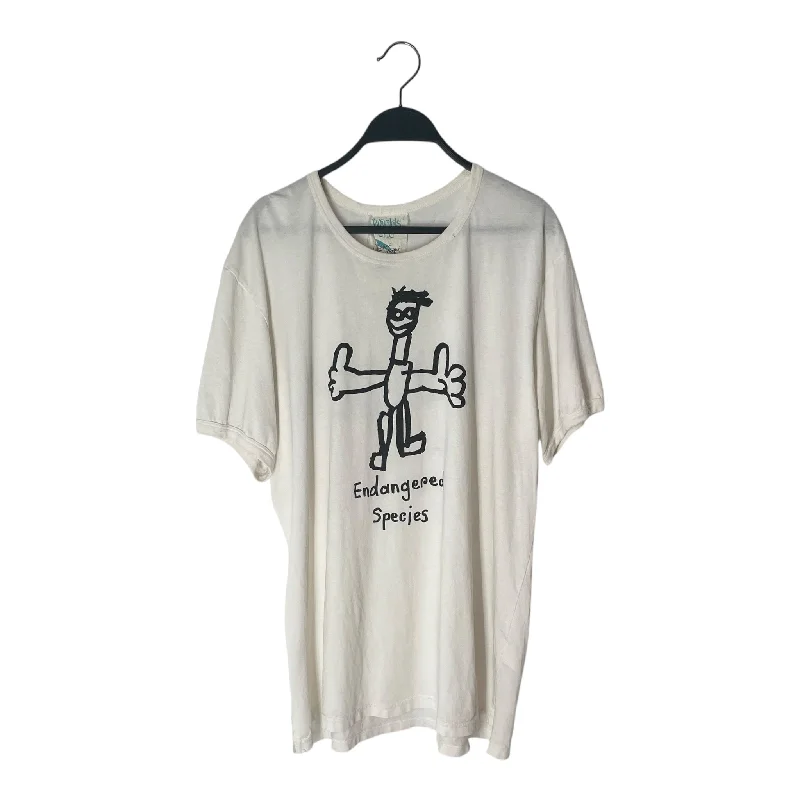 Simplistic Monochrome Vivienne Westwood/T-Shirt/XXL/Cotton/WHT/ENDANGERED SPECIES WORLDS END