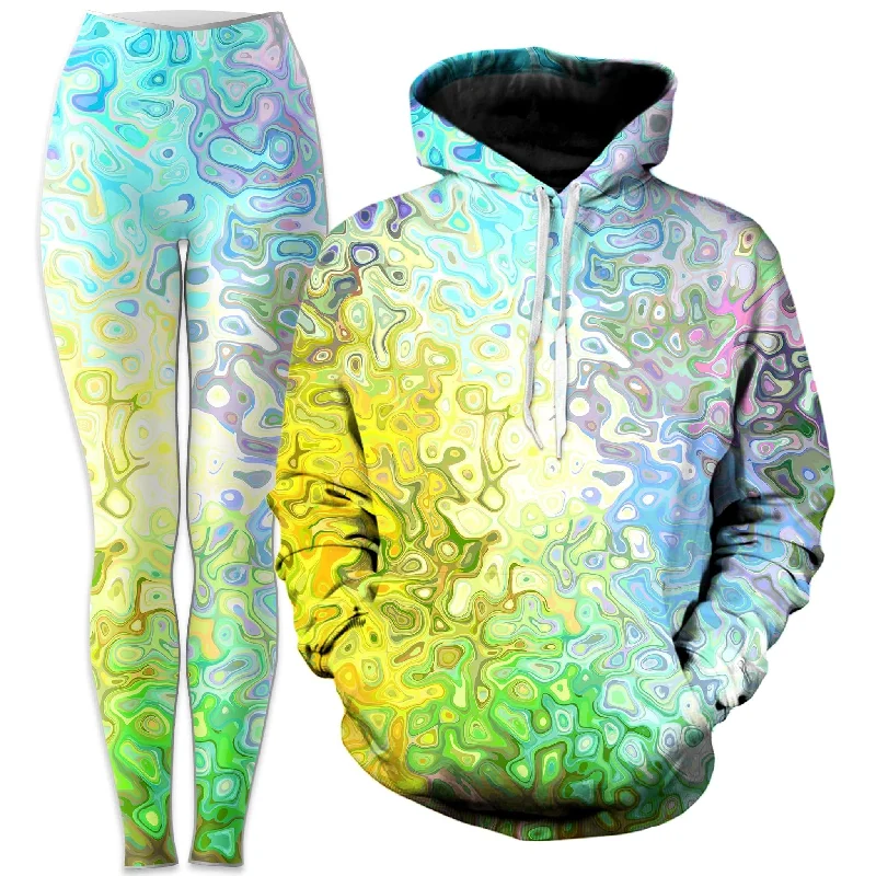 Fashionable Fit Color Jumble Hoodie and Leggings Combo