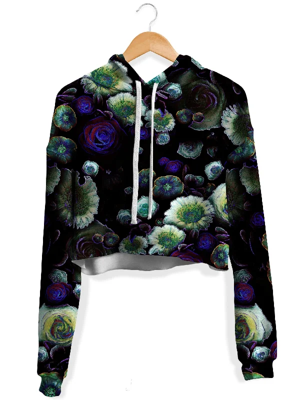 Tailored Essentials Dark Bloom Fleece Crop Hoodie