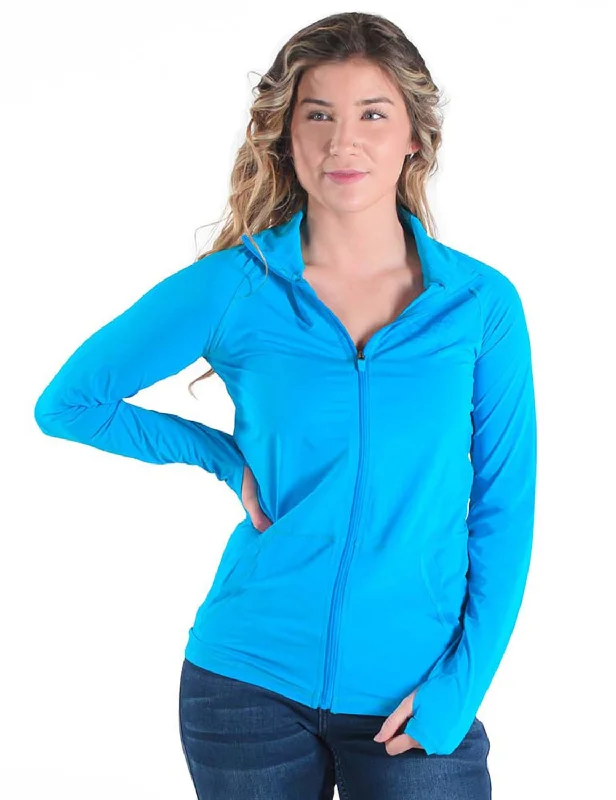 Smart Fitwear Cowgirl Tuff Womens Cooling UPF Aqua Nylon Softshell Jacket