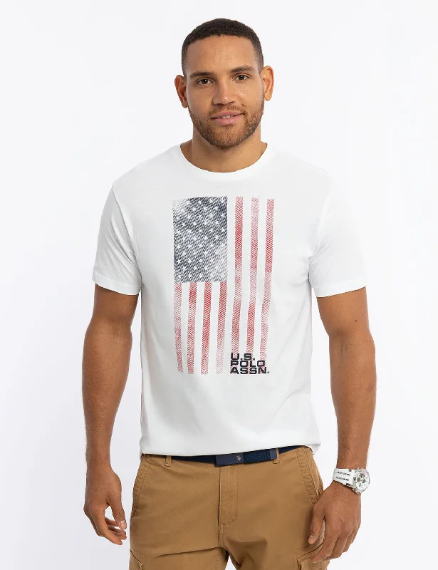 High-End Outerwear FADED FLAG GRAPHIC T-SHIRT