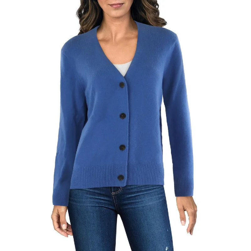 Relaxed Street Look Vince Womens Cashmere Button Up Cardigan Sweater