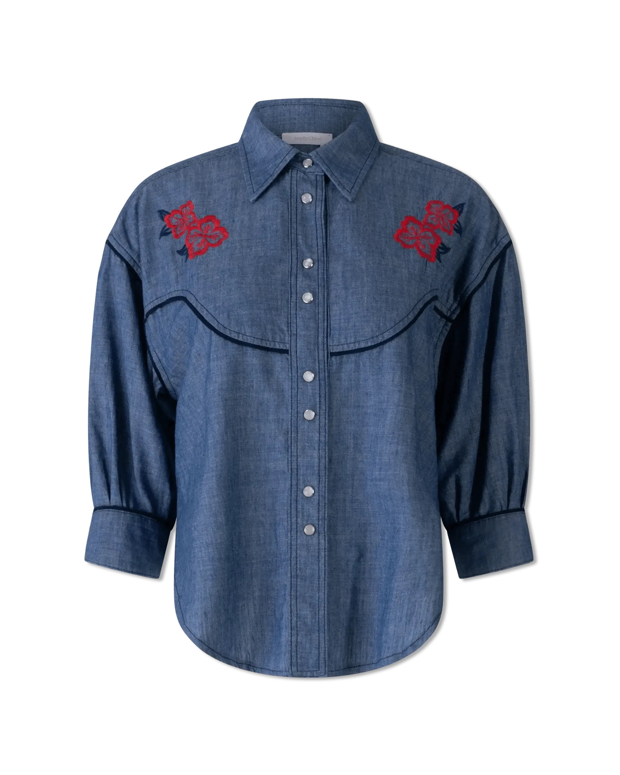 Tailored Essentials Embroidered Denim Shirt