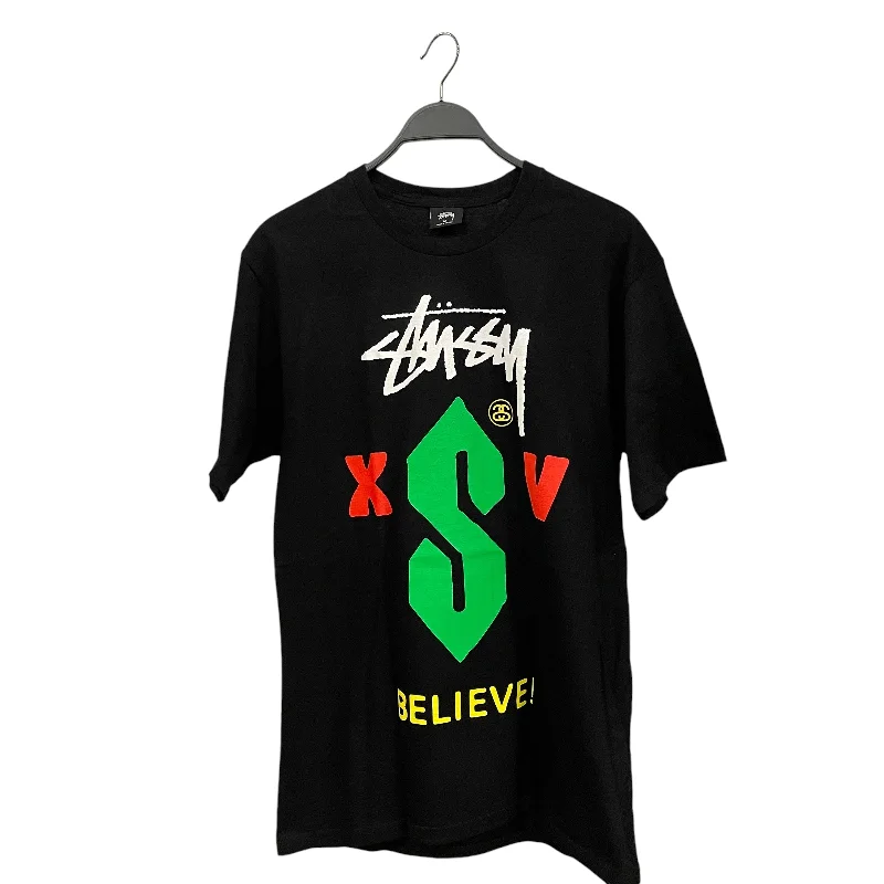 Contemporary Patterns Look STUSSY/T-Shirt/M/Cotton/BLK/Graphic/Believe