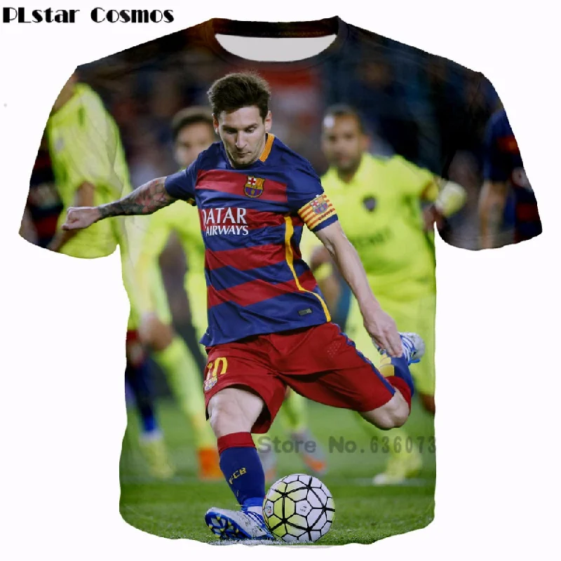 Classic Fitwear PLstar Cosmos 2017 summer new style T-shirts Athletes Lionel Messi 3d print Men/Women t shirt street wear camisa masculina