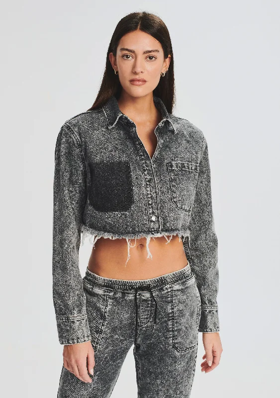 Elevated Fitwear Ivy Cropped Denim Jacket