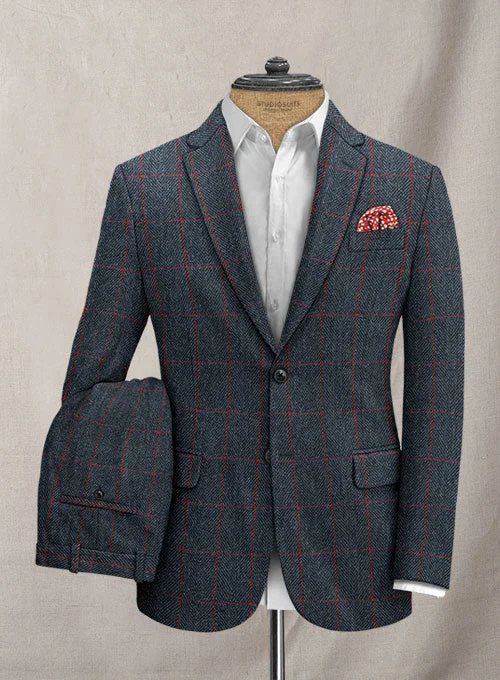 Elevated Sportwear Harris Tweed Blue Checks Suit