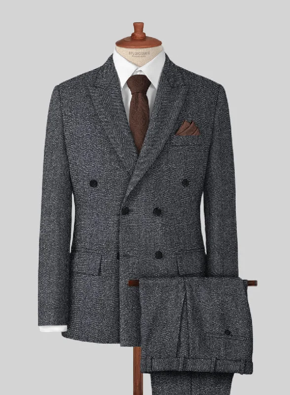 Urban Essentials Highlander Heavy Charcoal Herringbone Tweed Suit