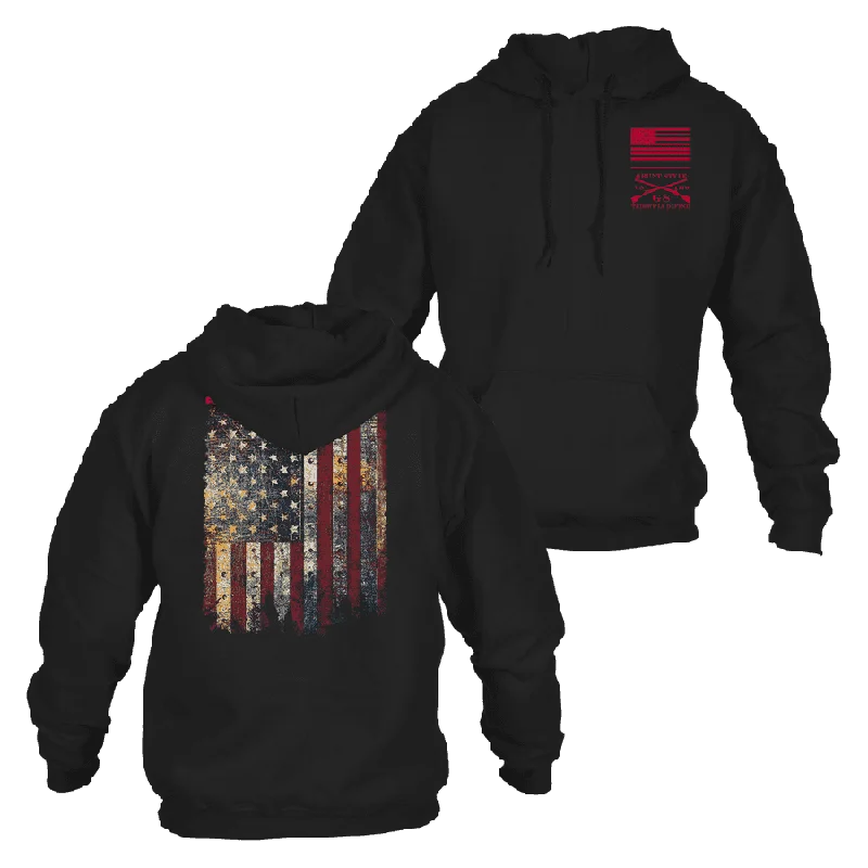 Urban Pastels Red Blood Blue Collar® Hoodie - Black