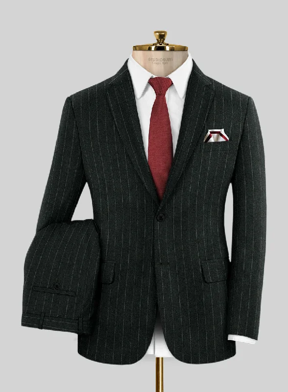 Sporty Fitwear Caccioppoli Udia Dark Green Wool Suit