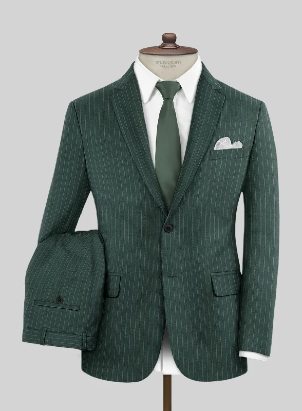 Elevated Pastels Green Pinstripe Suit