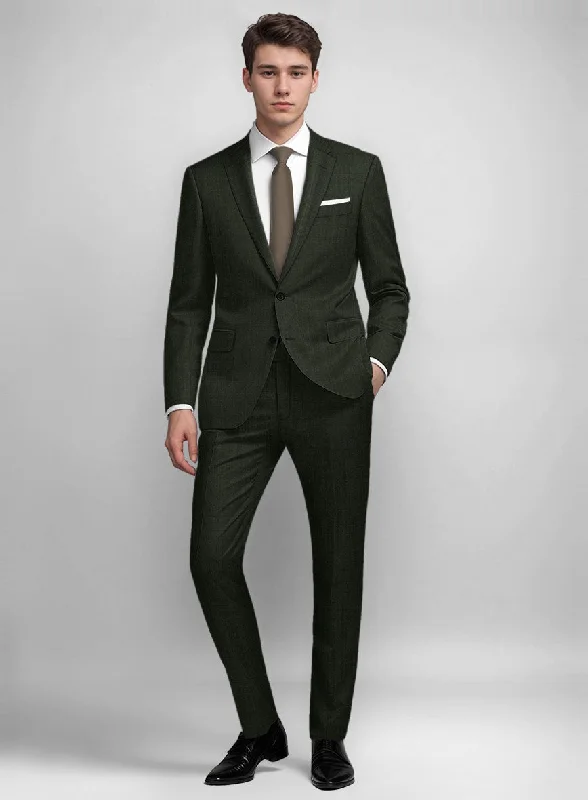 Monochrome Fit Guabello Dark Green Suit