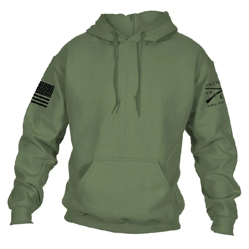 Fashionable Fitwear Basic Hoodie - Military Green