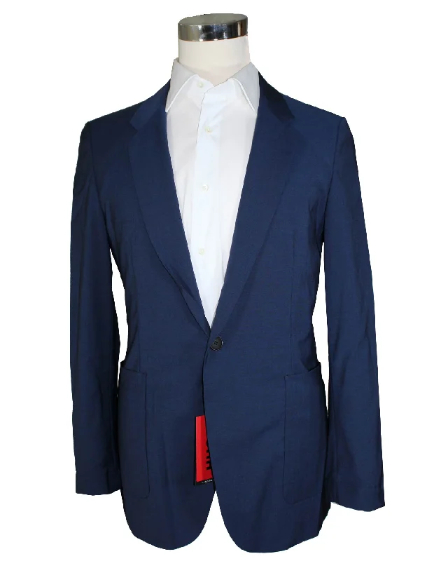 Minimalist Weekend Hugo Boss Sport Coat Dark Blue Unlined Blazer EU 54/ US 44 Slim Fit