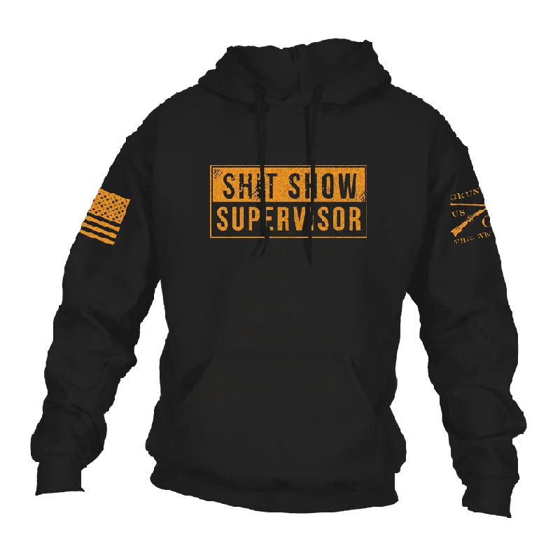 Contemporary Patterns Look Sh*t Show Supervisor Hoodie - Black