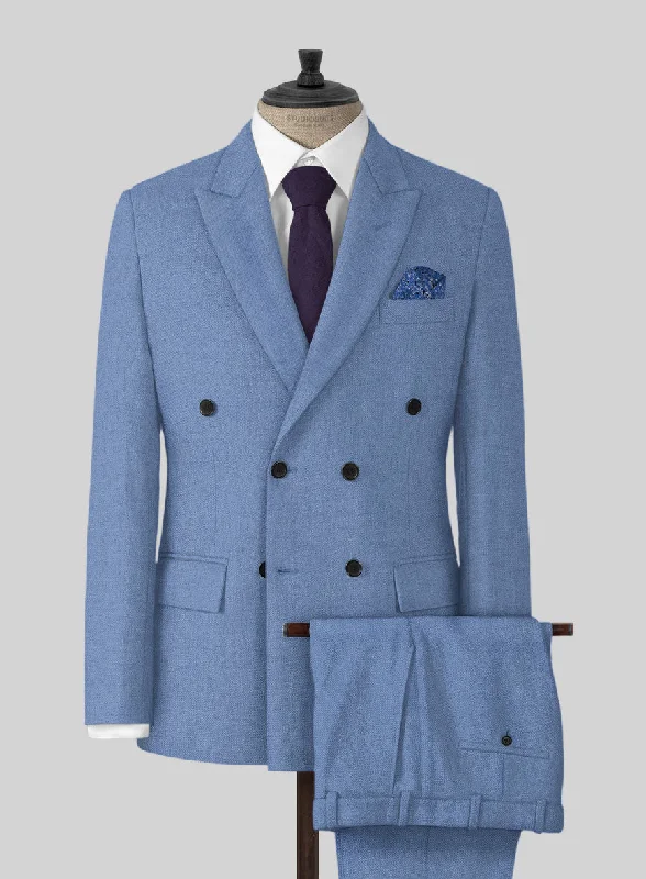 Fashionable Fitwear Naples Retro Blue Tweed Suit