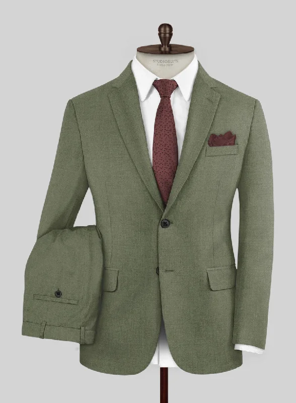 Urban Pastels Scabal Fern Green Wool Suit